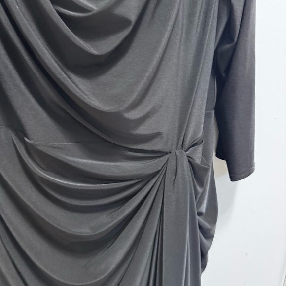 Tadashi Shoji Scoop Neck Long Sleeve Midi Dress Size 2x - Picture 6 of 9